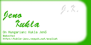 jeno kukla business card